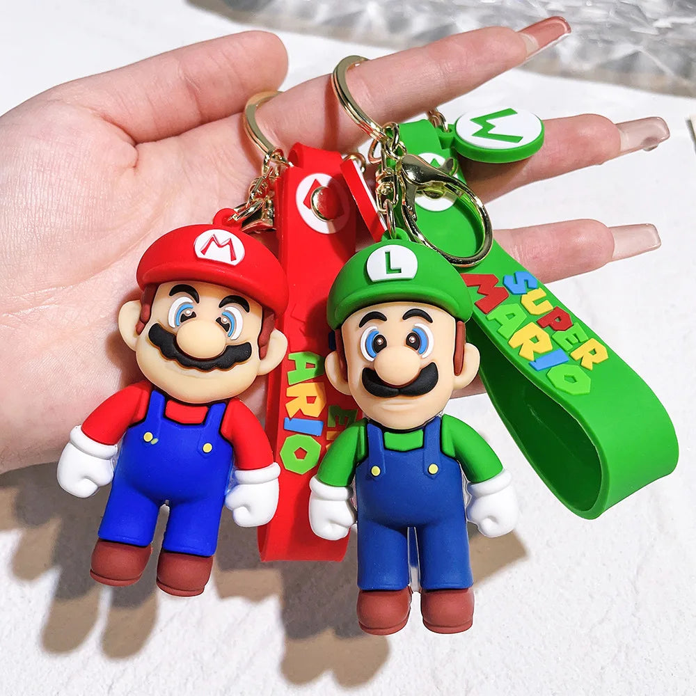Super Mariod Keychain Mariod Bros Luigi Toad Yoshi Bowser Action Figure Model PVC Cartoon Bag Doll Toys Gift Y2k Fashion