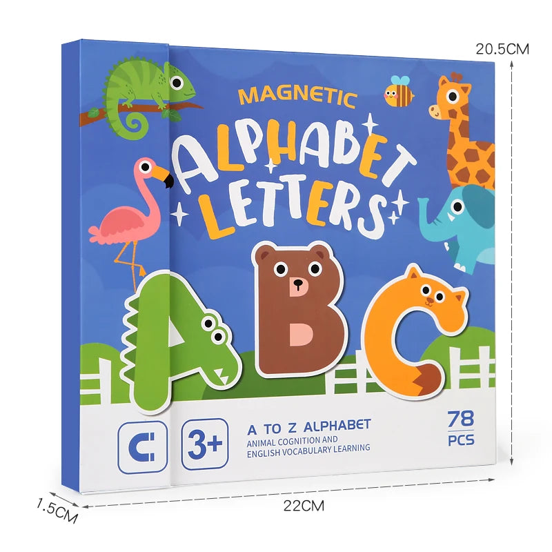 Montessori Busy Quiet Book English Magnetic Letters Card Pairing Exercise Puzzle Spell Games Educational Toys For Children Gifts