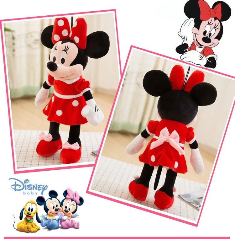 30-35cm Disney Mickey Mouse Plush Toys Kawaii Anime Mickey Minnie Stuffed Plush Models Decoration Dolls for Kids Birthday Gift