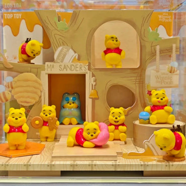 TOP TOY Disney Pooh Bear Expression Pack Series Blind Box Cute Desktop Decoration Ornament Children's Toy Model Birthday Gift
