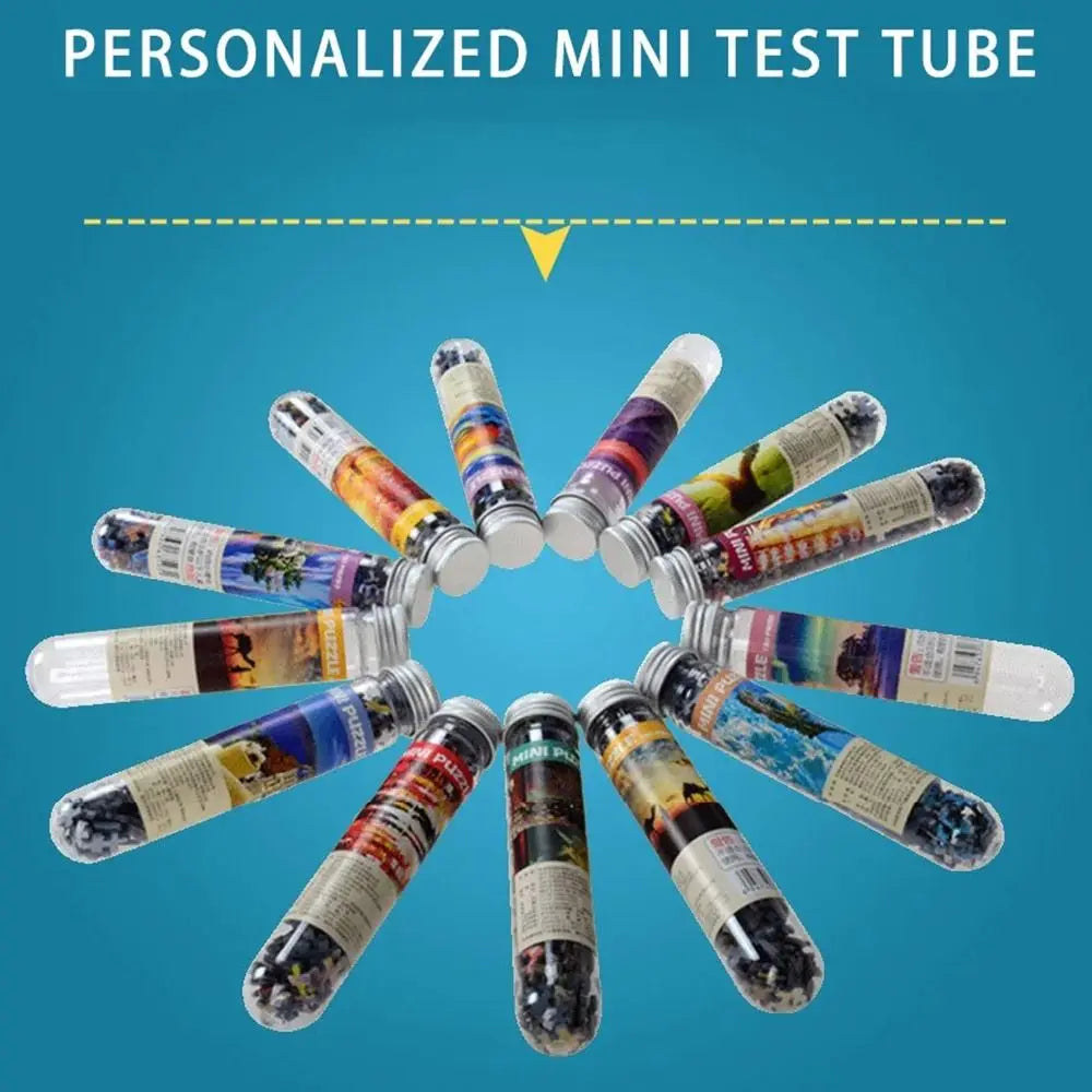 150PCS/Set Creative Oil Painting Jigsaw Puzzles Gifts Mini Puzzle Game Test Tube Decompression Game Adult Children
