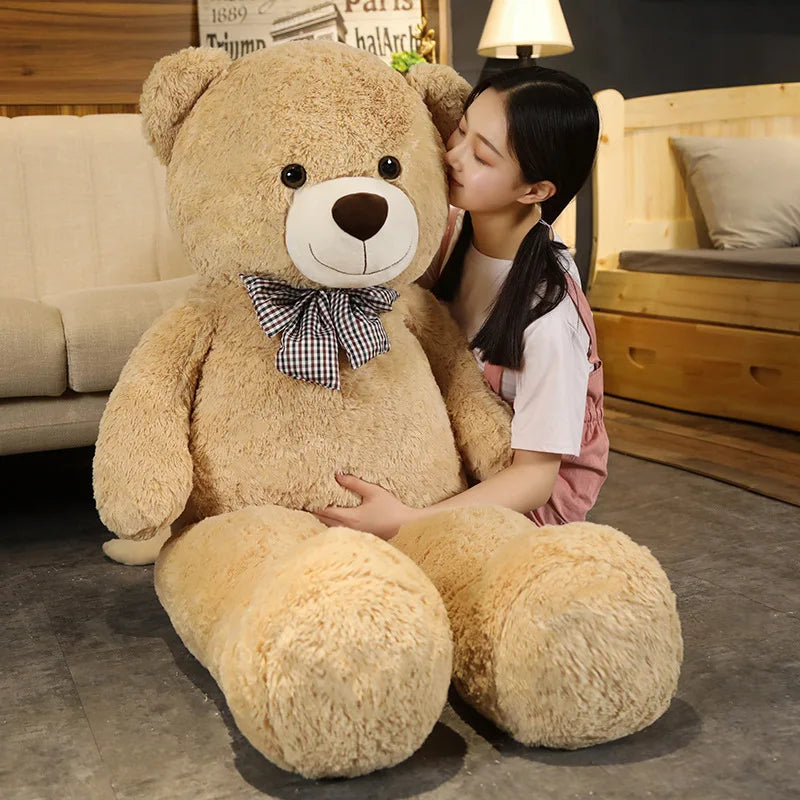 Giant Size American Teddy Bear Plush Toy Big Stuffed Animals Dolls Birthday Valentines Day Gift Soft Pillow for Grilfriend Girl