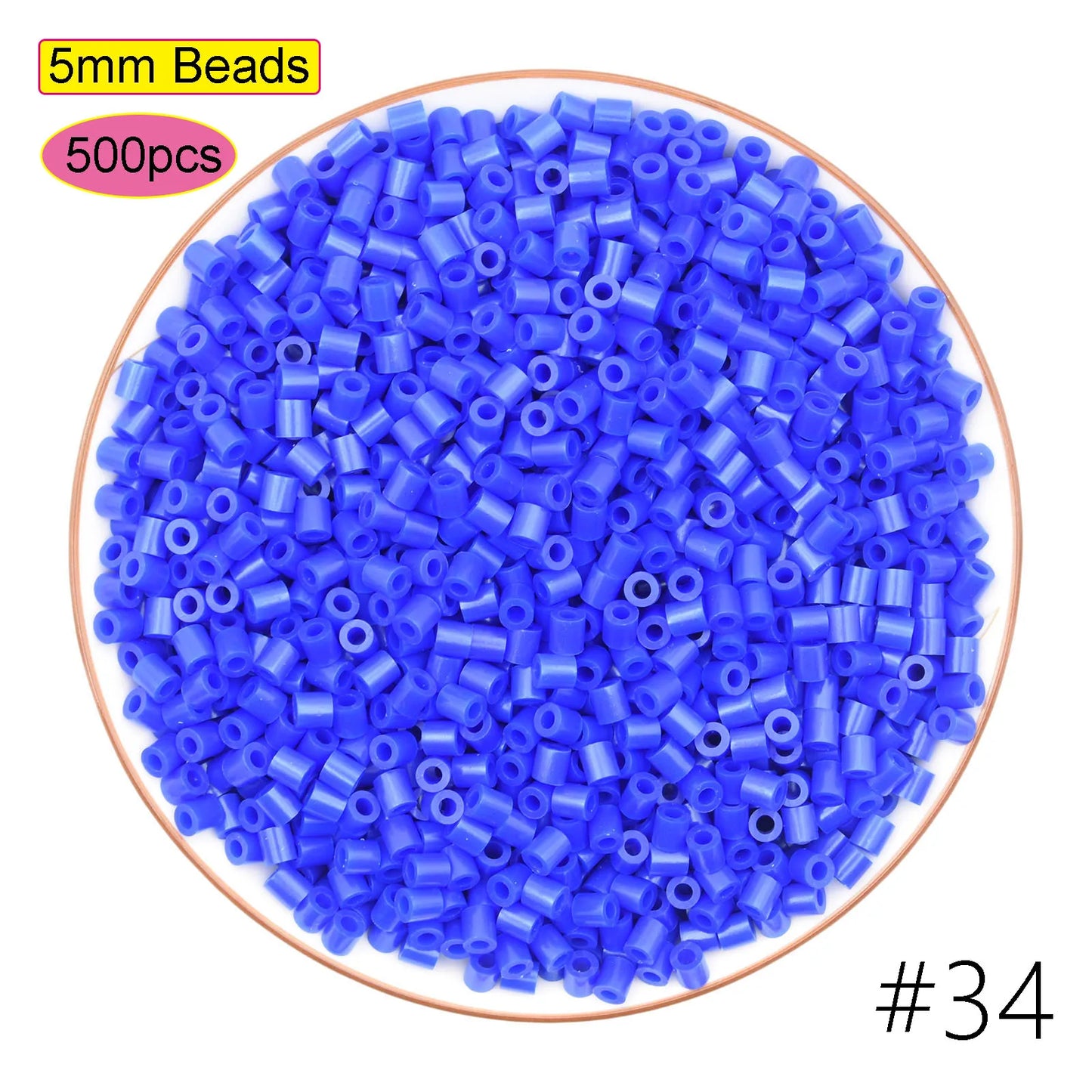 500pcs 5.0mm Perler Beads Pixel Puzzle Fuse&Hama Beads Diy 3D Puzzles Handmade Gift Fuse Beads Kit Iron Toy Educational Toys