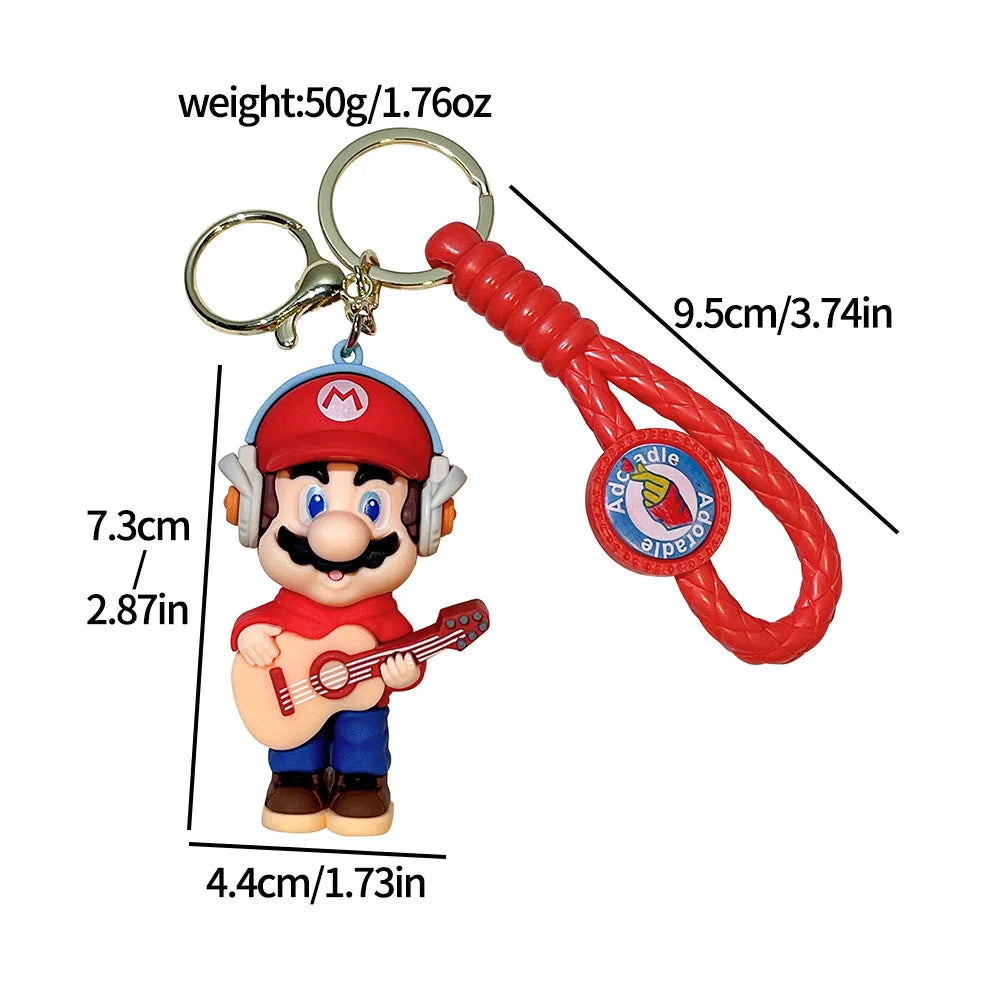 Super Mariod Keychain Mariod Bros Luigi Toad Yoshi Bowser Action Figure Model PVC Cartoon Bag Doll Toys Gift Y2k Fashion