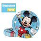 Mickey Mouse Birthday Party Decoration Blue Mickey Tableware Cups Plates Balloons Backdrop Pannents Gift Bag Kids Party Supplies