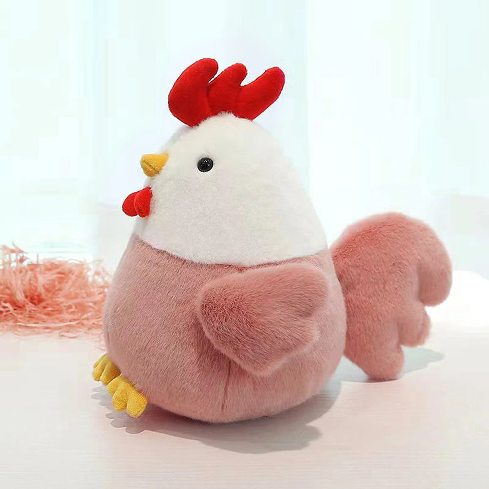 Chicken Plush Toy Soft Fluffy Chicken Stuffed Animal Super Soft Hugging Cuddly Doll Pillow For Room Decor Present For Friends