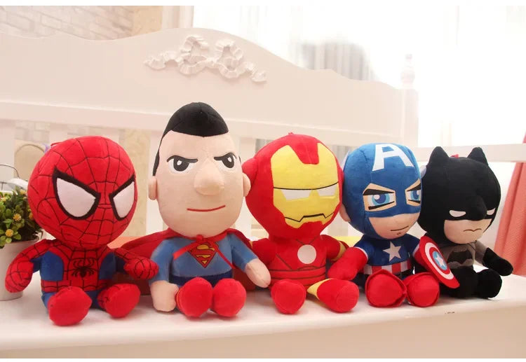 27cm Man Spidermaned Plush Toys Movie Dolls Marvel Avengers Soft Stuffed Hero Captain America Iron Christmas Gifts for Kids