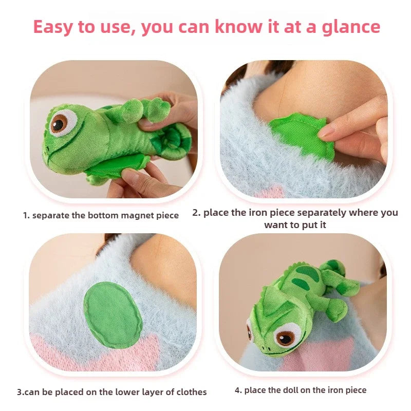 New Pascal Rapunzel Chameleon Lying Shoulder Plushie Toy Stuffed Doll Plush Toys Kawaii Pascal Decor Boys Girls Birthday Gifts