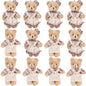 12-48Pcs Mini Joint Teddy Bear Stuffed Animal Plush Toys Wedding Gift Box Doll Toy for Birthday Cake Wedding Decor Party Favors