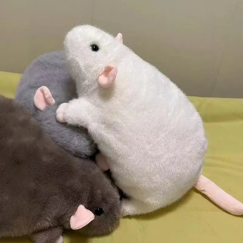 1Pcs Realistic Fancy Rat Plush Toy Stuffed Animal Doll Cute Funny Soft Pillow for Girls Birthday Gift 35/50/90cm Mouse Toy