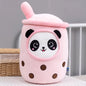 Kawaii Milk Tea Cup Plush Pillow 23cm Stuffed Food Fruit Boba Doll Ultrasoft Stuffed Plush Tea Shop Kids Toys Birthday Gift