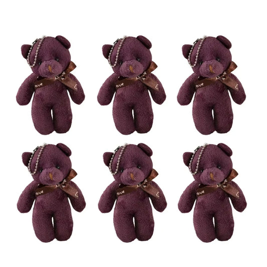 Mini Bear Plush Keychain Colorful Bear