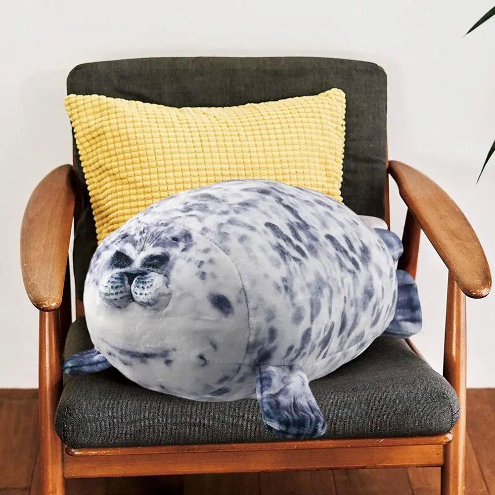 20CM Seal Pillow 3D Novelty Seal Doll Aquarium Plush Stuffed Toy Baby Sleeping Throw Pillow Gifts for Kids Birthday Party