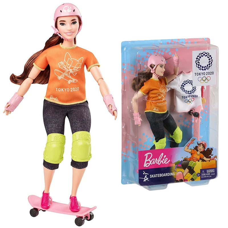 Original Barbie Dolls Sports Girls Fashionistas Chelsea Baby Fashion Clothes Kids Toys for Children Multi Joints Juguetes Gifts
