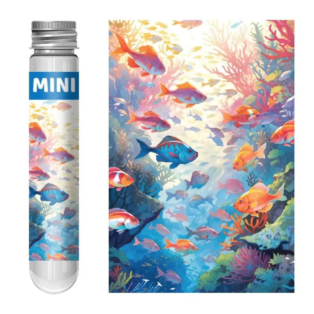 150PCS/Set Creative Oil Painting Jigsaw Puzzles Gifts Mini Puzzle Game Test Tube Decompression Game Adult Children