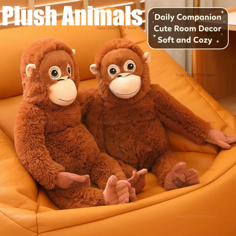 Cute 66cm Gorilla Plush Toy Soft Stuffed Chimpanzee Monkey Animal Bedroom Decor Gift for Kids Room Bed Decor Toys Plush Pillow