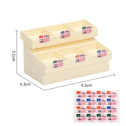 1 Set 1/12 Dollhouse Miniature Simulation Supermarket Display Cabinet Model Decoration Mini Bread Stand Doll Accessories Toys