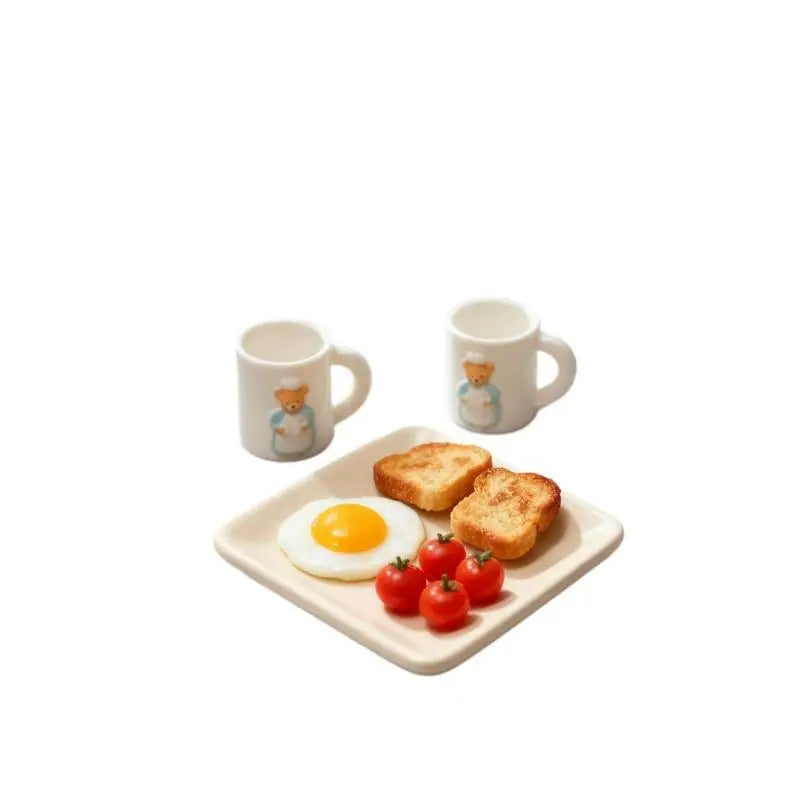 2pcs Dollhouse Mug Model Dollhouse Scene Decoration Miniature Pretend Play Home Bear Water Cups Dolls House Accessories Toys