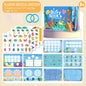 1Set Cartoon Quiet Book Montessori Busy Book with Animal Recognition Puzzle Interactive Game Cards for Preschool DIY Puzzle Book