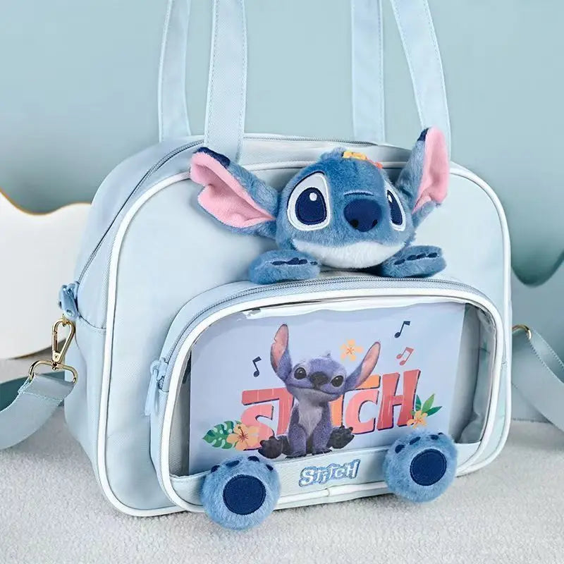 Disney Stitch Cartoon Shoulder Bag Cute Anime Tote Bag Casual Daily Purse Fashion Handbag Kawaii Girl Shopping Bag wholesale