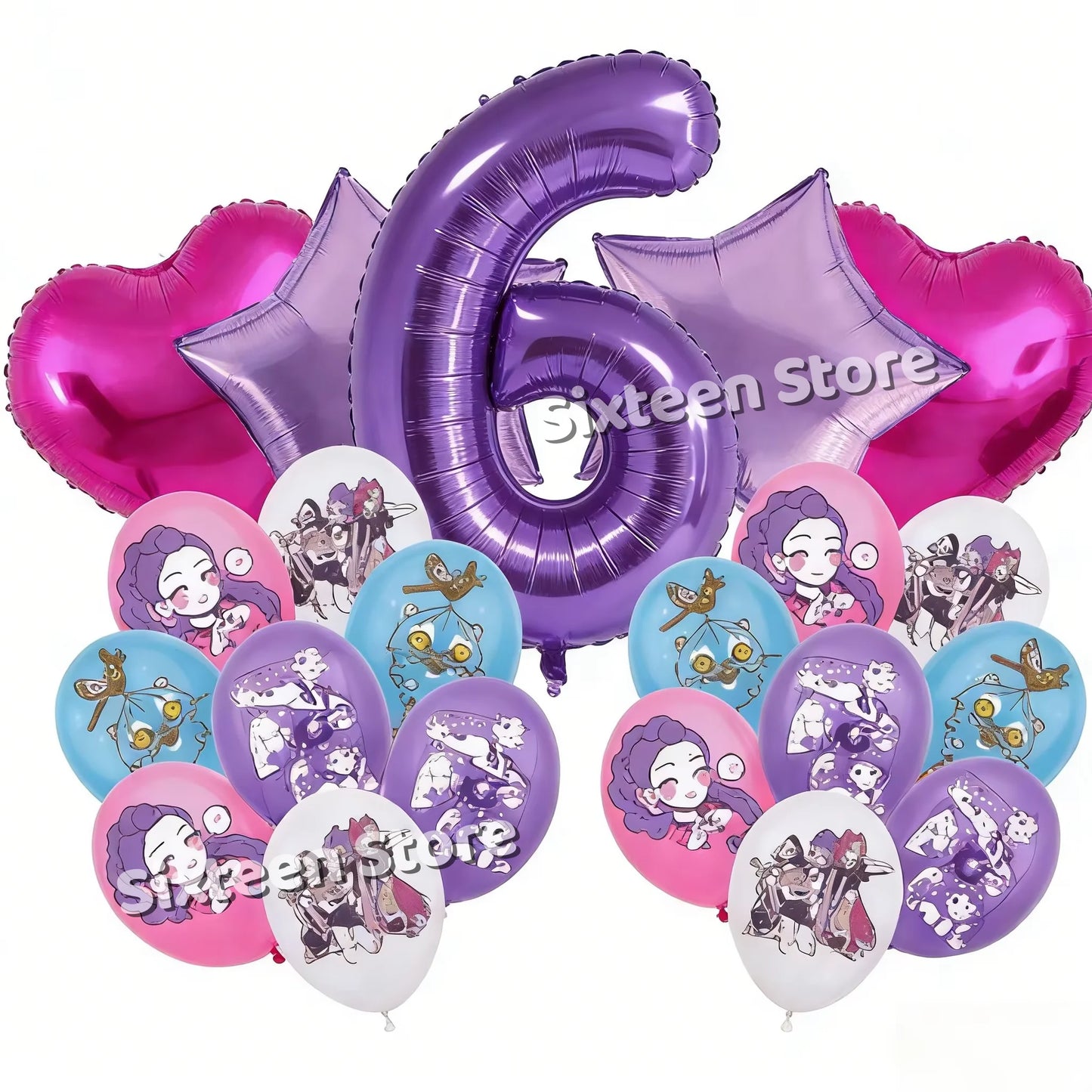 Demones Hunt Cartoon Anime Party Supplies Cutlery Set with Warrior Banner Plate Cake Topper K--Pop Cup for Birthday Party supply