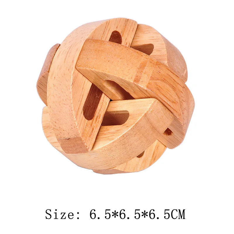 Wooden Luban Lock Unlock Interlock Game Brain Teaser Puzzle Inteligencia Rompecabezas 3D De Madera Montessori Educational Toys
