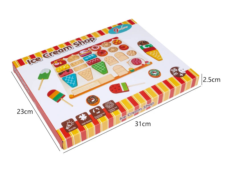 Montessori Wooden Pretend Play Kitchen Toys Dessert Puzzle Toys Simulation Barbecue Pretend Role Indoor Game For Toddlers Age 3+