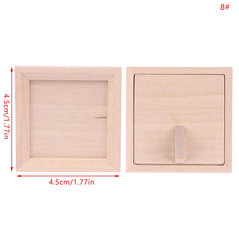1:12 Dollhouse Miniature Photo Frame With Rear Cover Simulation Furniture Model Living Scene Decor Toy Doll House Accessories