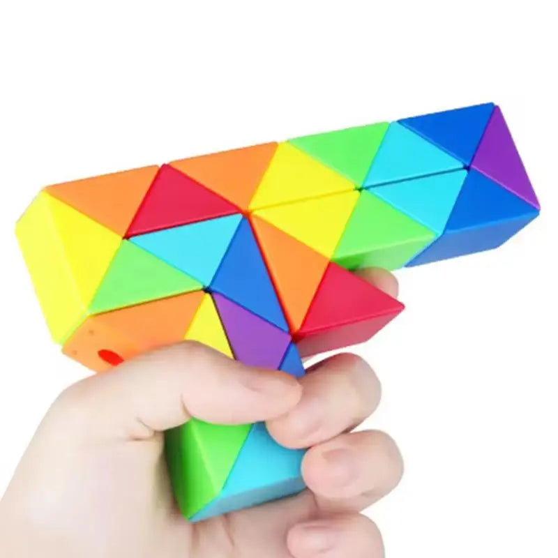 Rainbow Folding Magic Snake Cube Twist Puzzle 24 36 48 72 Segments Educational Toys for Kids Sensory Brain Teaser Games