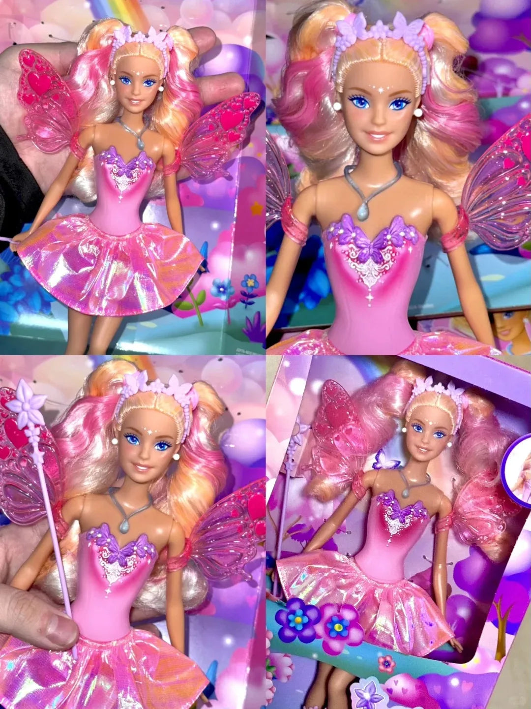 Pre sale new Genuine Barbie Princess Doll Color Changing Dream Butterfly Fairy Toy Girls Dolls Collectible Figures Birthday Gift