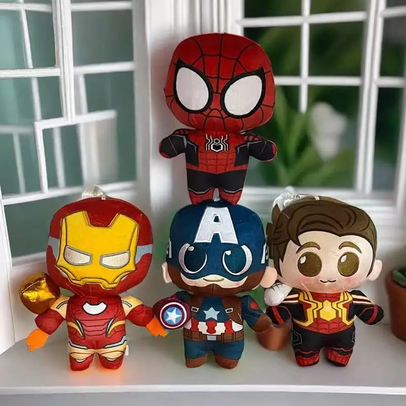 Classic Q Version Spider Plush Toy Anime Doll Marvel Super Hero Stuffed Figure Soft Cuddly Toy for Boys Girls Easter