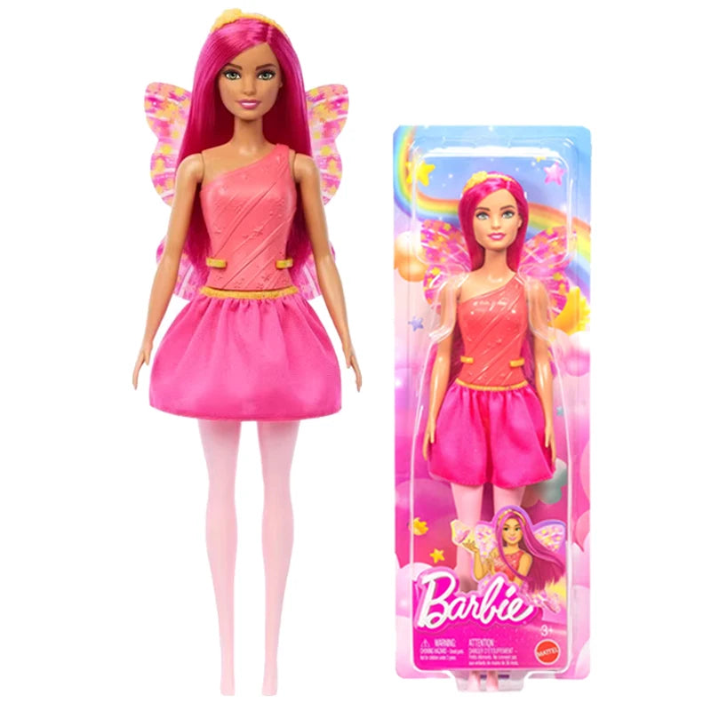 Genuine Barbie Fashionistas Doll Black Hair Leopard Print Dress Up Clothing Red Shoes Dream Princess Toys for Girls Accessories