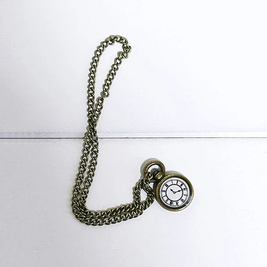 1:12 Dollhouse Vintage Miniature Model Pocket Watch Mini Home Decoration Toys Furnitures Doll House Living Room Accessories