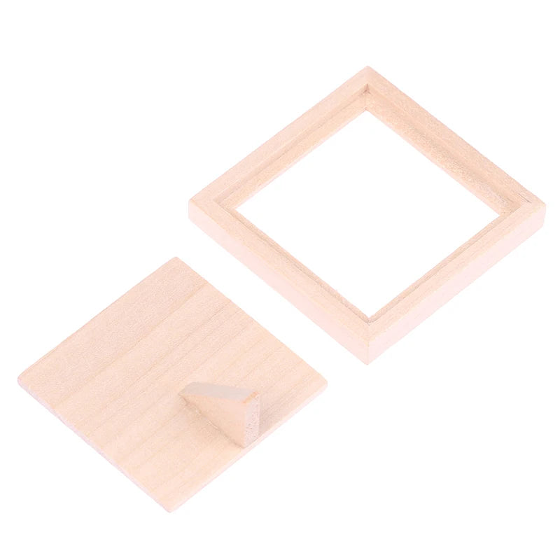 1:12 Dollhouse Miniature Photo Frame With Rear Cover Simulation Furniture Model Living Scene Decor Toy Doll House Accessories
