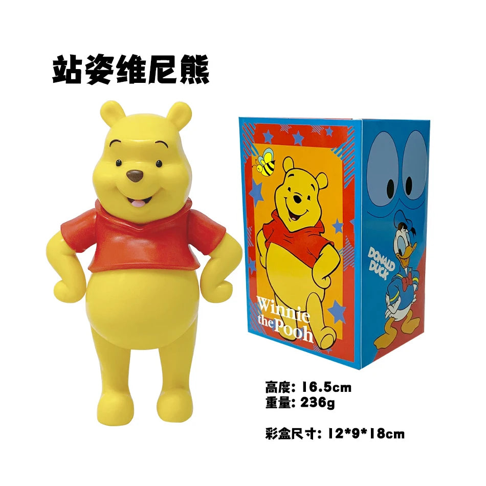 2026 New Disney Mickey Mouse Donald Duck Winnie The Pooh Goofy Action Figure Kawaii PVC Model Doll Collection Toys