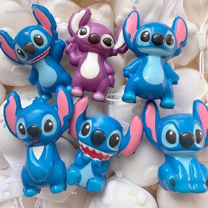 9cm Disney Stitch Figure Toy Decompression Toy Squishy Mochi Stress Relief Toys for Kids Adult Anxiety Relaxation Squeeze Gift