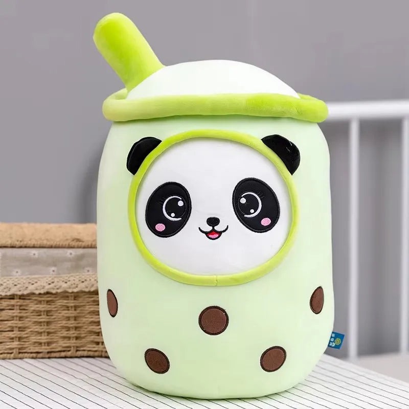 Kawaii Milk Tea Cup Plush Pillow 23cm Stuffed Food Fruit Boba Doll Ultrasoft Stuffed Plush Tea Shop Kids Toys Birthday Gift