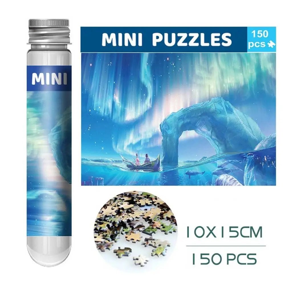 150PCS/Set Creative Oil Painting Jigsaw Puzzles Gifts Mini Puzzle Game Test Tube Decompression Game Adult Children