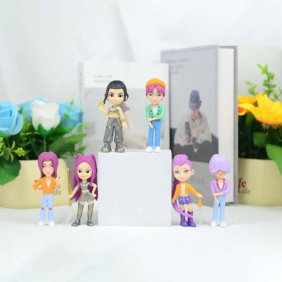 High Quality Kpop Devil Hunter Rumi Zoe Mira anime polyvinyl chloride character collection desktop trinkets Childrens