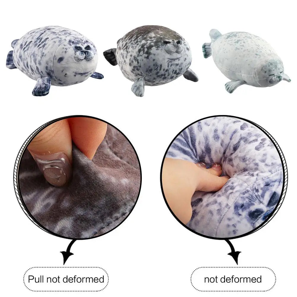 20CM Seal Pillow 3D Novelty Seal Doll Aquarium Plush Stuffed Toy Baby Sleeping Throw Pillow Gifts for Kids Birthday Party
