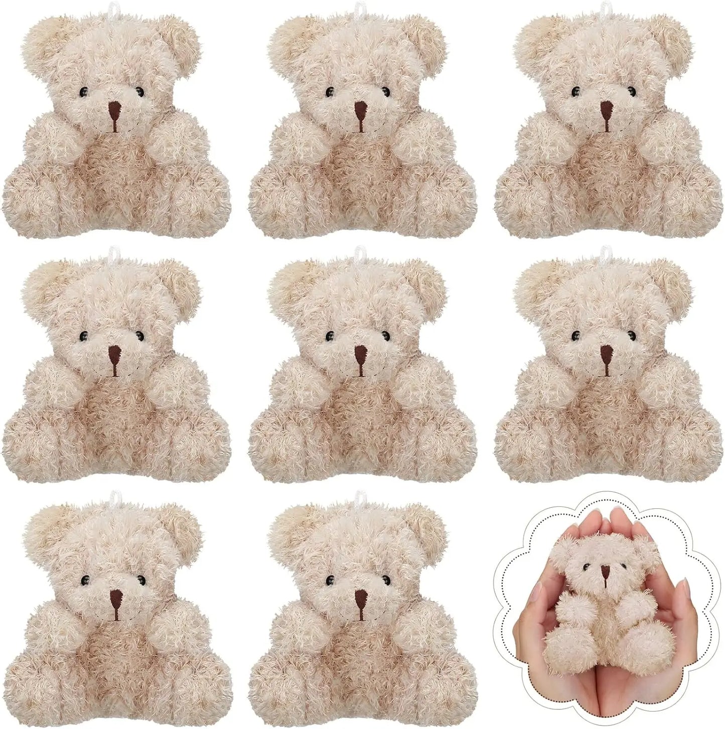 10-30Pcs Mini Plush Bears Small Bear Stuffed Animal Toys Tiny Fuzzy Bear Soft Bear Stuffed Doll for Birthday Gifts Party Favors
