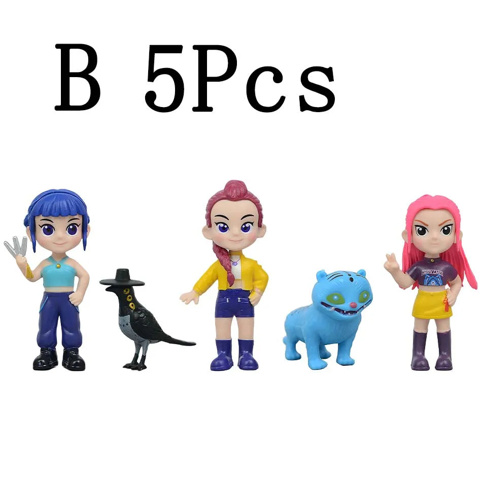 High Quality Kpop Devil Hunter Rumi Zoe Mira anime polyvinyl chloride character collection desktop trinkets Childrens