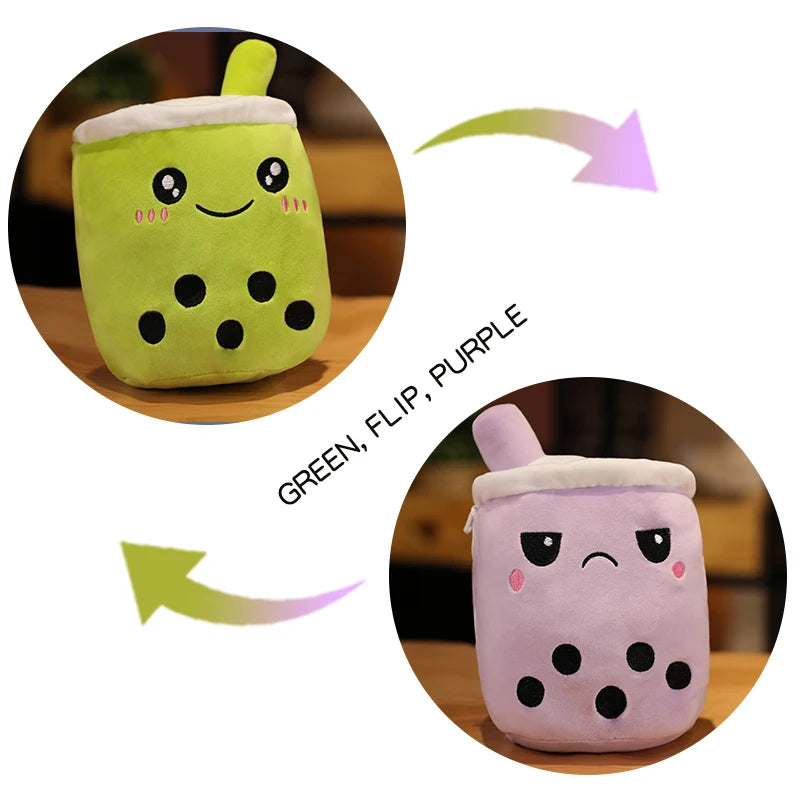 Kawaii Milk Tea Cup Plush Pillow 23cm Stuffed Food Fruit Boba Doll Ultrasoft Stuffed Plush Tea Shop Kids Toys Birthday Gift
