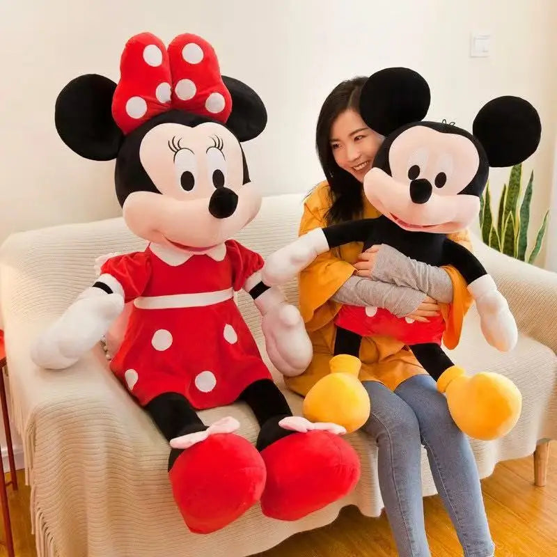 isney 35cm Mickey Mouse Plush Toys Kawaii Anime Mickey Minnie Stuffed Plushies Models Decoration Doll for Kids Birthday Gift