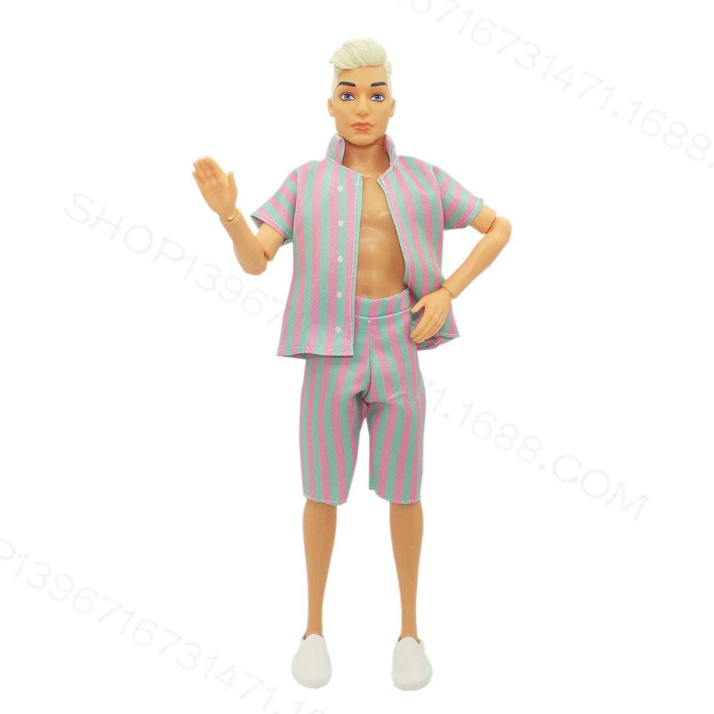 Pink Plaid Dress Doll 11.5 Inch 30cm Ken Barbie The Movie Barbie Perfect Day Toys for Girls Christmas Birthday Gifts Without Box