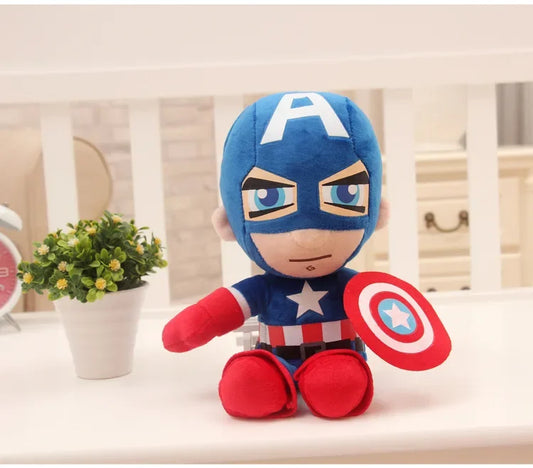 HOTSALE* 25-30cm Marvel Movie Dolls Spiderman Ironman Batman Superman Plush Toys Soft Stuffed Hero Captain America Best Gifts