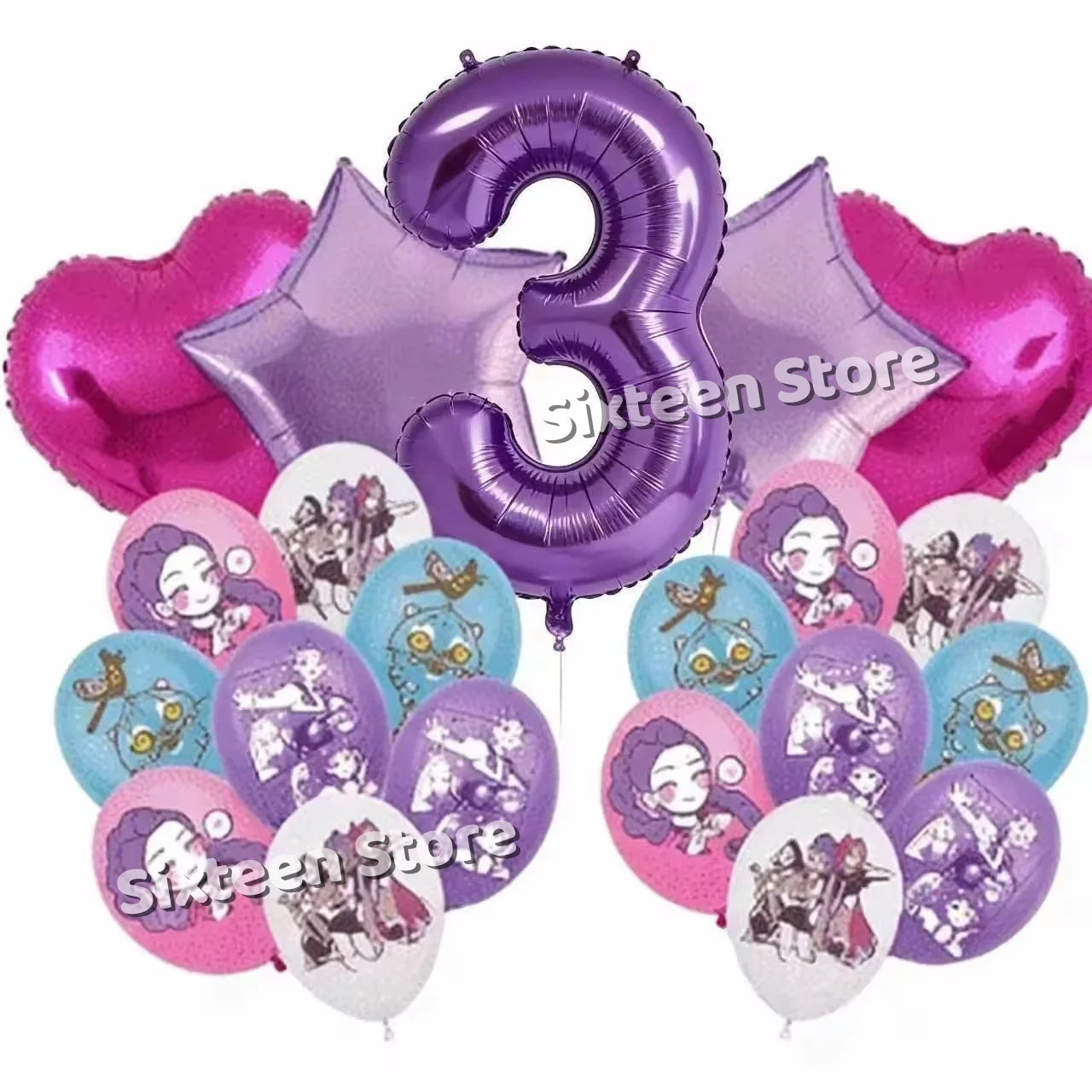 Demones Hunt Cartoon Anime Party Supplies Cutlery Set with Warrior Banner Plate Cake Topper K--Pop Cup for Birthday Party supply