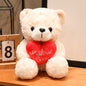 15/25CM Kawaii Cartoon Anime Love Rose Hat Bear Stuffed Animal Plush Toy Children's Couple Bear Handmade Doll Festival Gift