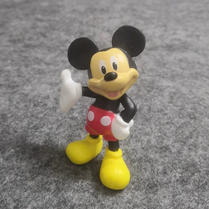 7cm Disney Anime Mickey Mouse Figurine 3D Three-Dimensional Desktop Decora Mickey Ornaments PVC Doll Children's Day Toys Gifts