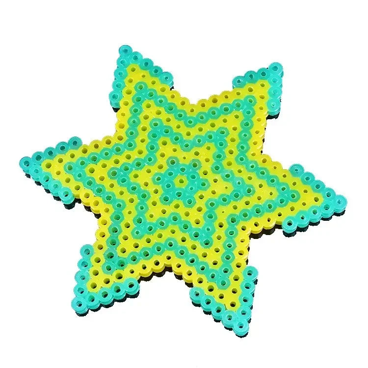 5mm Hama Beads Template with Color Paper Plastic Stencil Jigsaw Perler Puzzles Pixel Beads Diy Transparent Shape Puzzle Pegboard